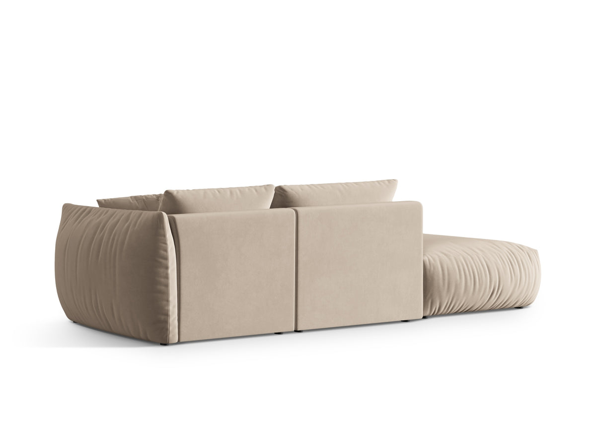 Chris Velour links Modular Sofa 3 Sitzer in Ecru-Casino präsentiert im Onlineshop von KAQTU Design AG. 3er Sofa ist von Micadoni