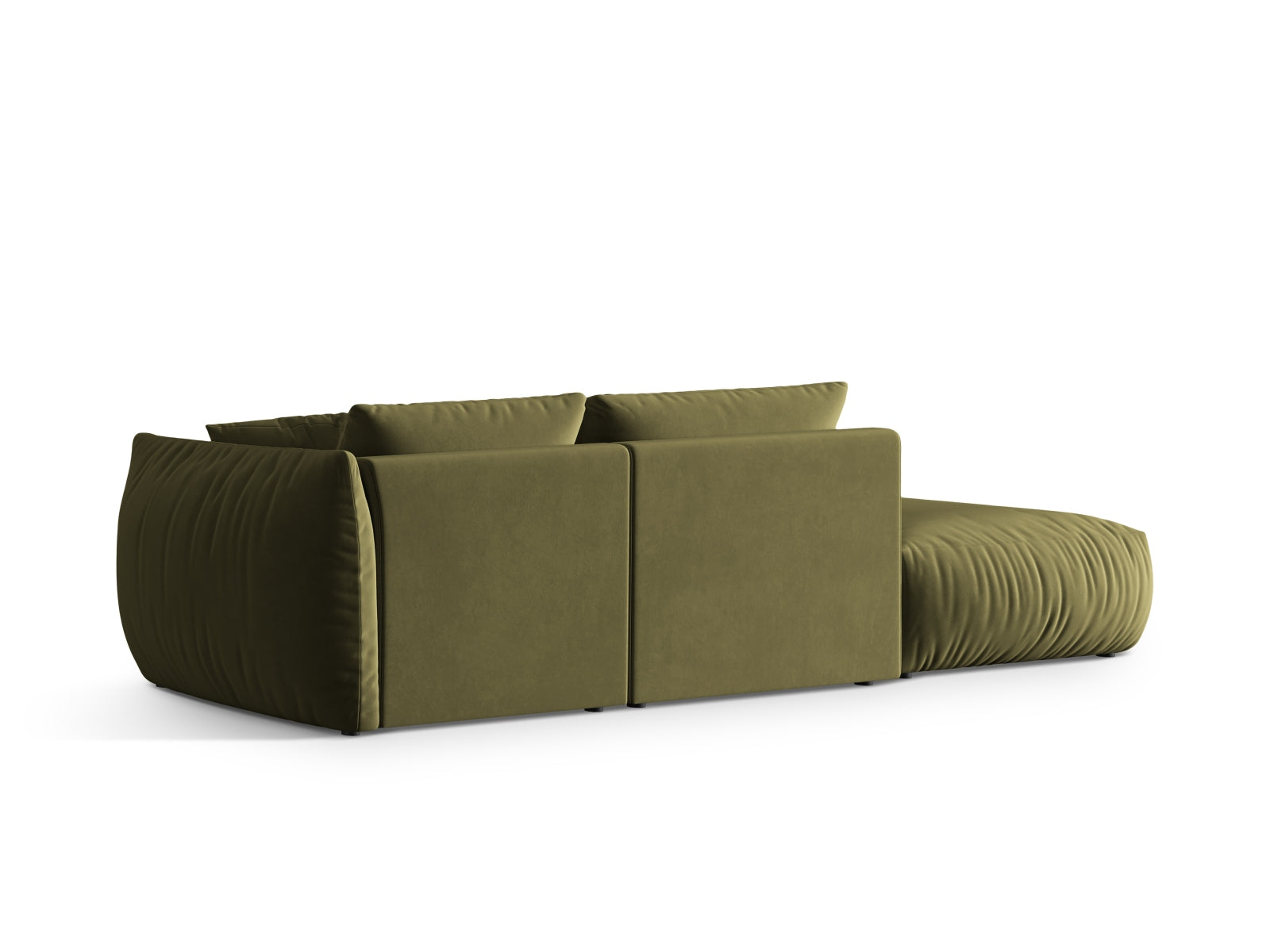 Elegantes Chris Velour 3-Sitzer Sofa in sanftem Hellgrün, ideal für stilvolle Wohnräume und entspannte Stunden, von Micadoni.