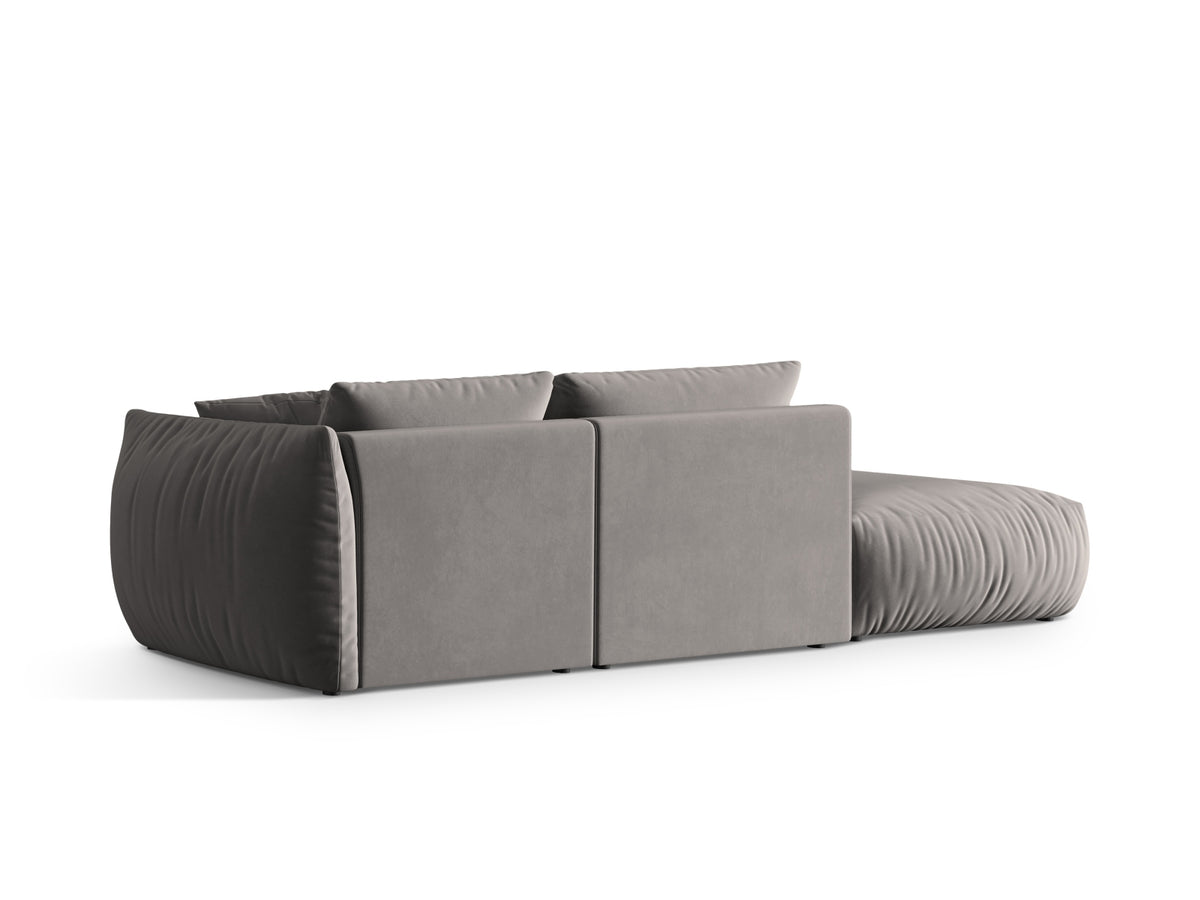 Chris Velour links Modular Sofa 3 Sitzer in Grey-Casino präsentiert im Onlineshop von KAQTU Design AG. 3er Sofa ist von Micadoni