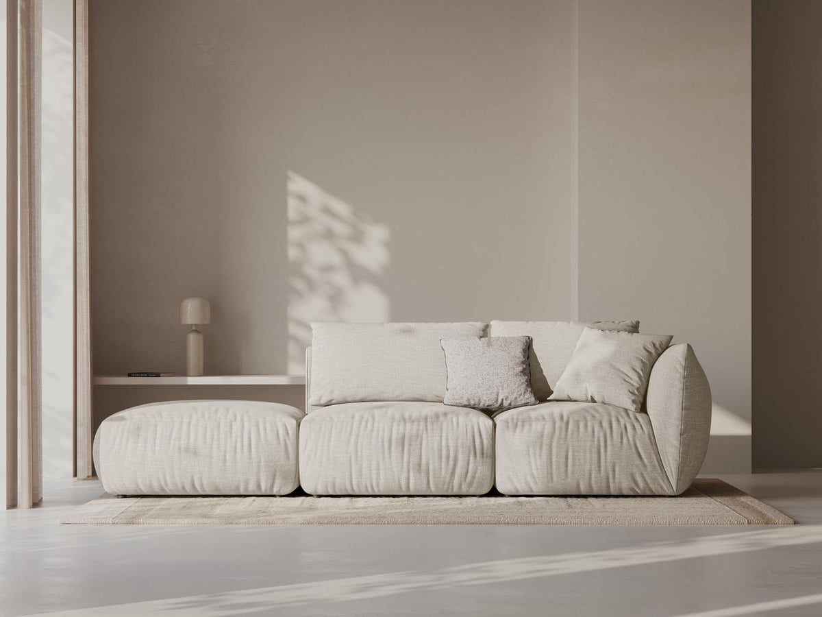 Chris Modular Sofa links 3 Sitzer in Natural-LINS präsentiert im Onlineshop von KAQTU Design AG. Modulares Sofa ist von Micadoni