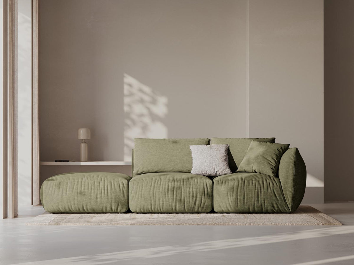 Chris Modular Sofa links 3 Sitzer in Light Green-LINS präsentiert im Onlineshop von KAQTU Design AG. Modulares Sofa ist von Micadoni