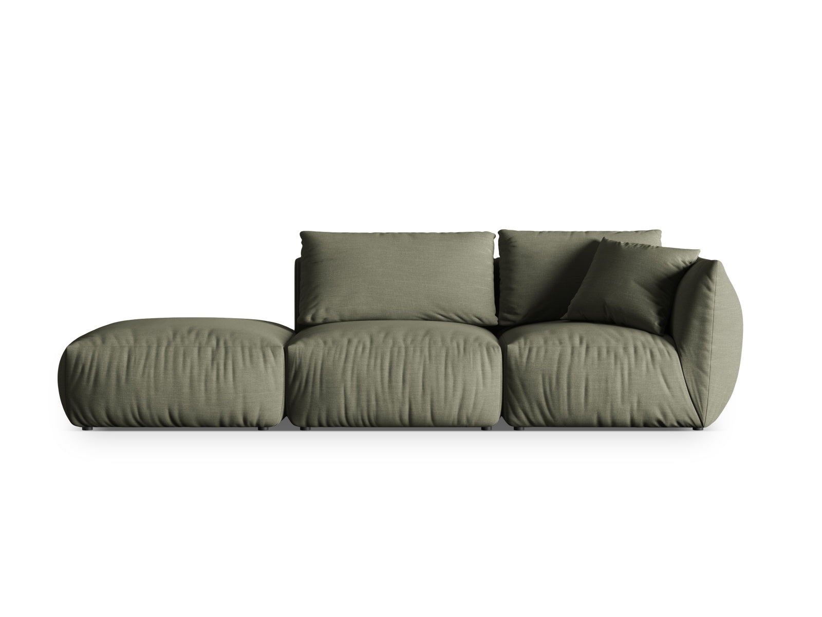 Chris Modular Sofa links 3 Sitzer in Muted Blue-LINS präsentiert im Onlineshop von KAQTU Design AG. Modulares Sofa ist von Micadoni
