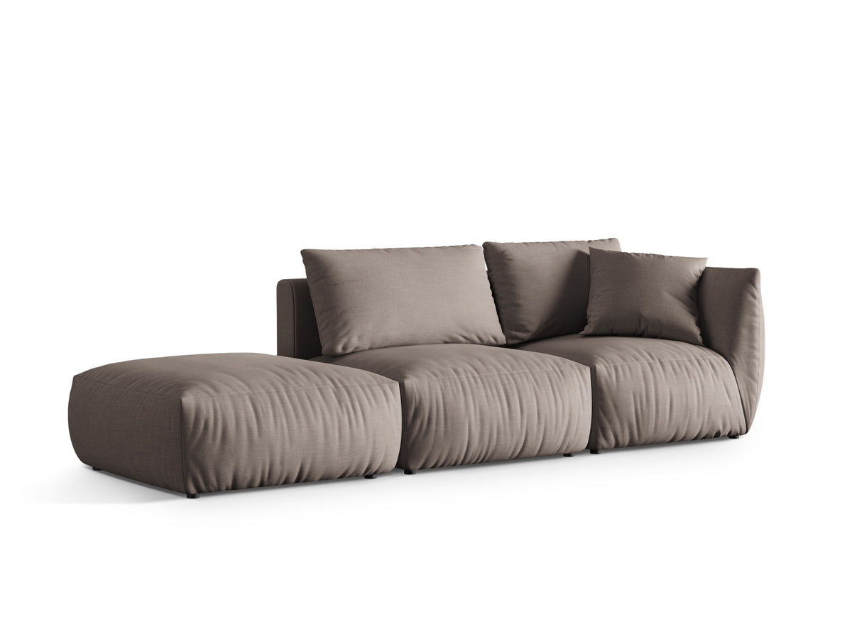 Chris Modular Sofa links 3 Sitzer in Warm grey-LINS präsentiert im Onlineshop von KAQTU Design AG. Modulares Sofa ist von Micadoni