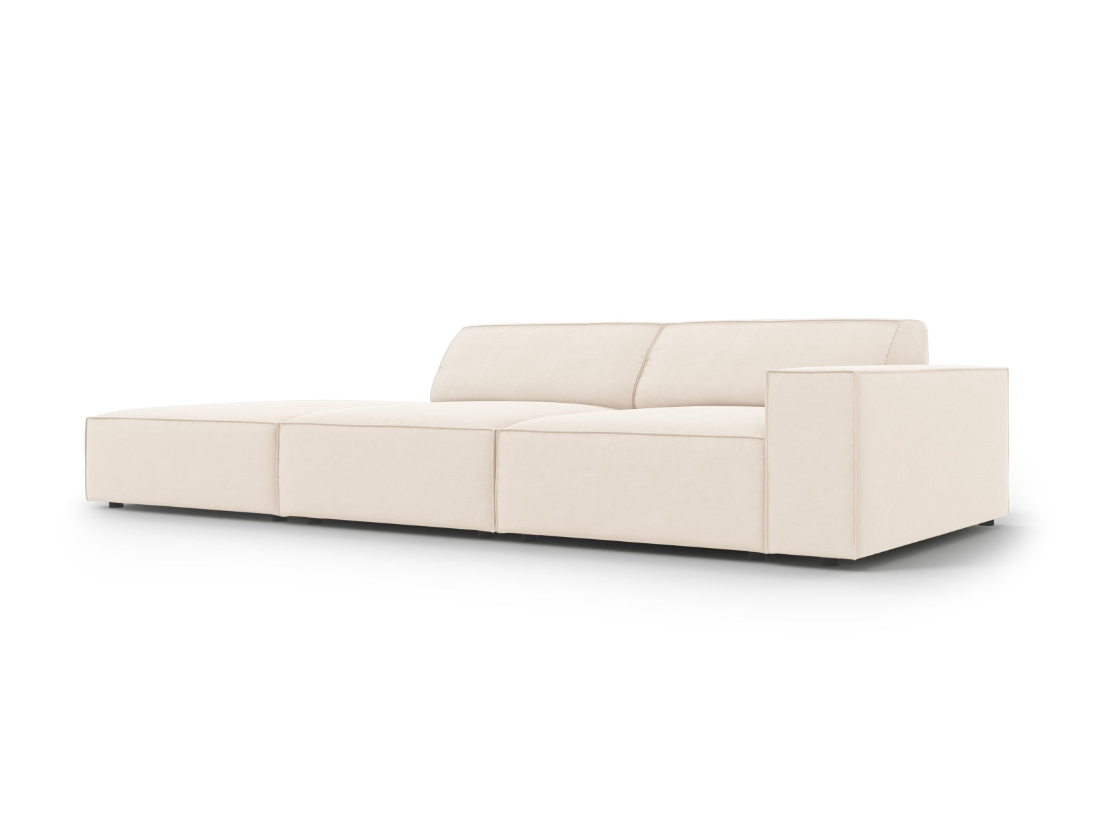 Entdecken Sie das Jodie Velour 3-Sitzer Sofa von Micadoni – ein stilvolles, modulares Sofa, das Eleganz und hohen Komfort vereint.