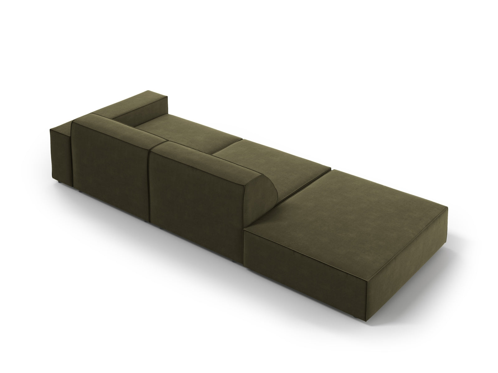 Erleben Sie das Jodie Velour 3-Sitzer Sofa von Micadoni – ein elegantes, modulares Möbelstück, das Komfort und Stil in Ihr Zuhause bringt.