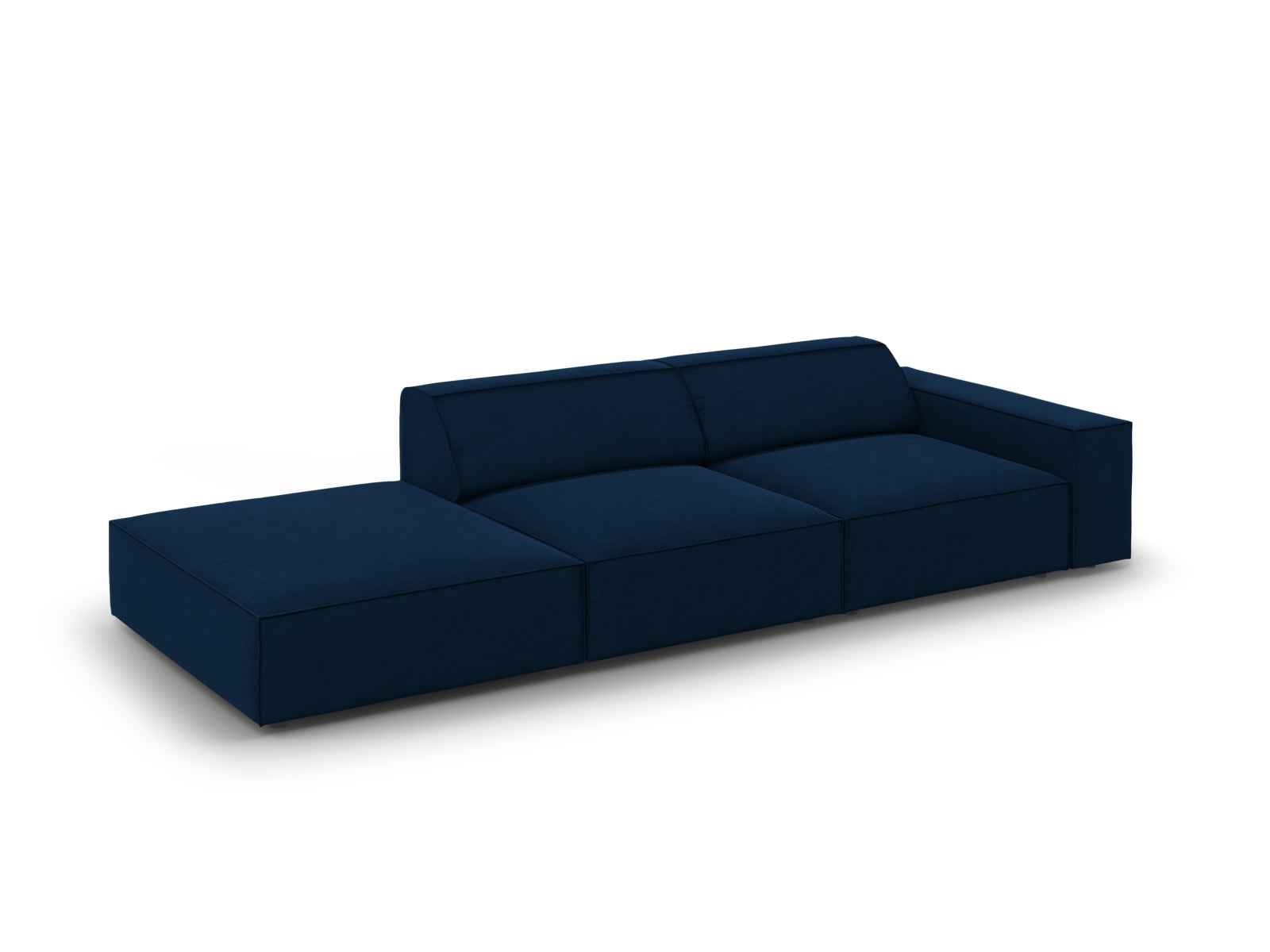 Erleben Sie das Jodie Velour 3-Sitzer Sofa von Micadoni – ein elegantes, modulares Möbelstück, das Komfort und Stil in Ihr Zuhause bringt.