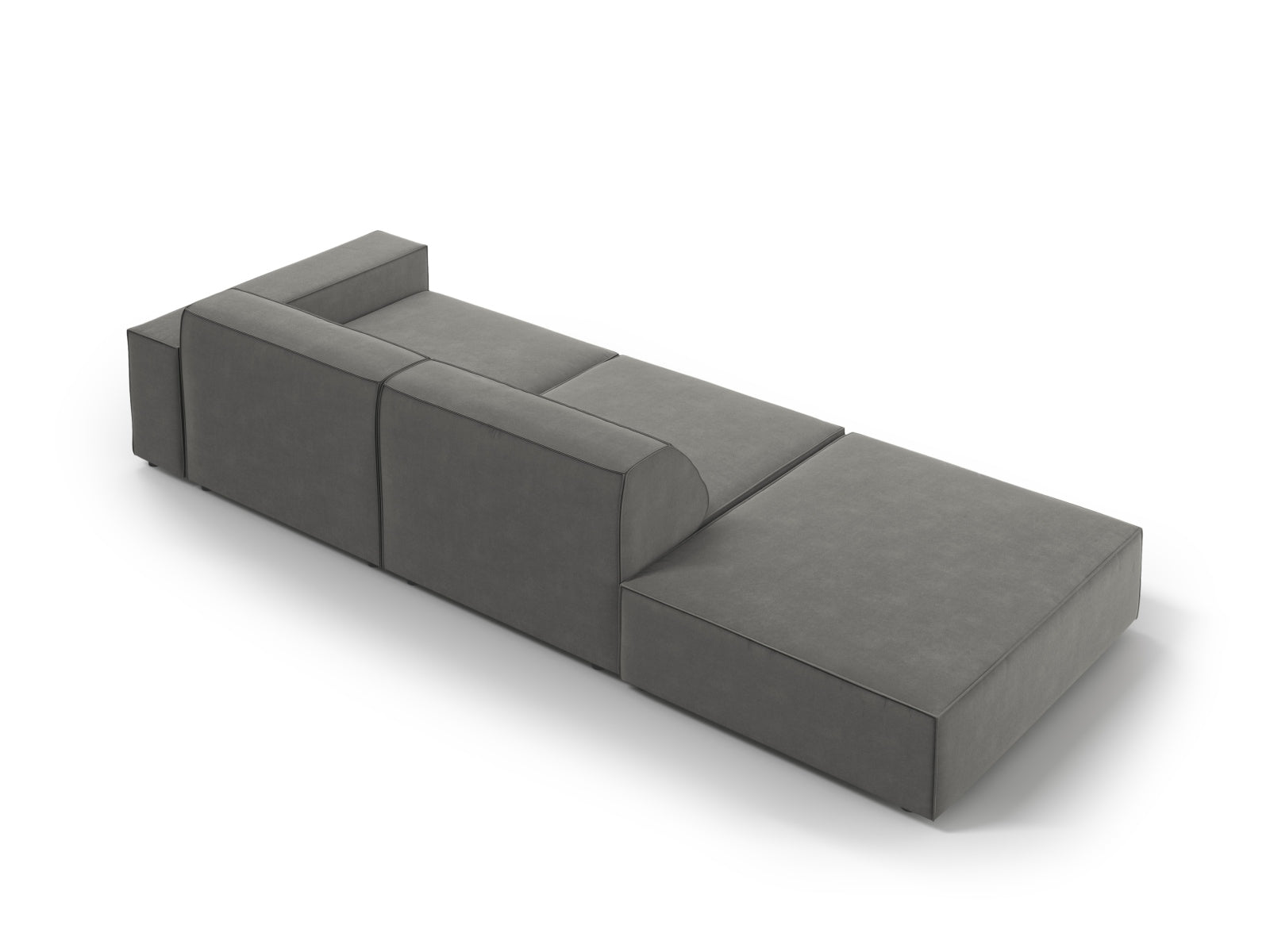 Erleben Sie das Jodie Velour 3-Sitzer Sofa von Micadoni – ein elegantes, modulares Möbelstück, das Komfort und Stil in Ihr Zuhause bringt.