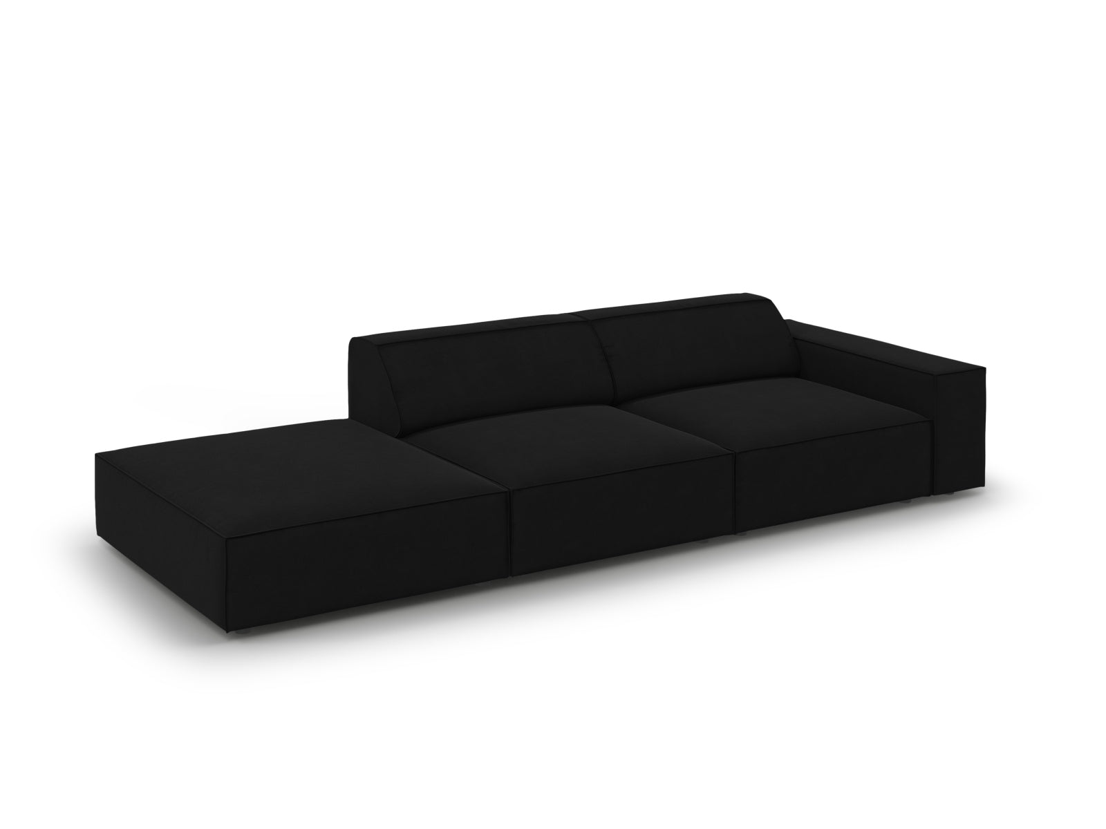 Erleben Sie das Jodie Velour 3-Sitzer Sofa von Micadoni – ein elegantes, modulares Möbelstück, das Komfort und Stil in Ihr Zuhause bringt.