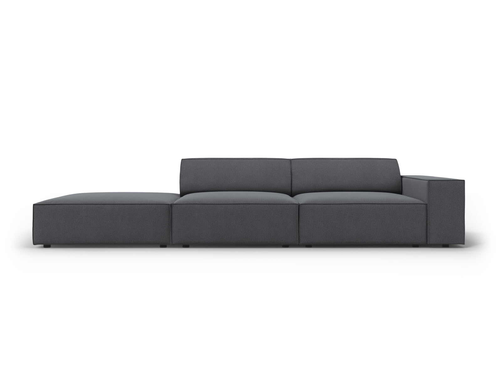 Jodie Modulares Sofa open links 3 Sitzer in Dark Grey-Megan präsentiert im Onlineshop von KAQTU Design AG. L-Sofa links ist von Micadoni