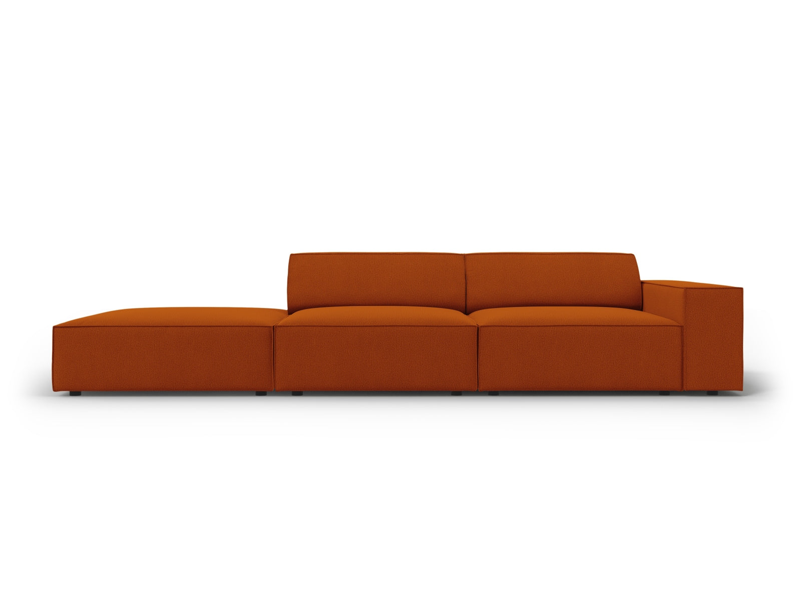 Jodie Modulares Sofa open links 3 Sitzer in Terracotta-Megan präsentiert im Onlineshop von KAQTU Design AG. L-Sofa links ist von Micadoni