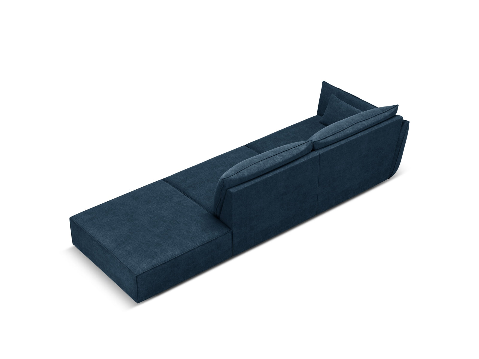 Modernes Kaelle Sofa in Royal Blue, 4-Sitzer, L-Form, perfekt für gemütliche Wohnzimmer und stilvolle Einrichtung.