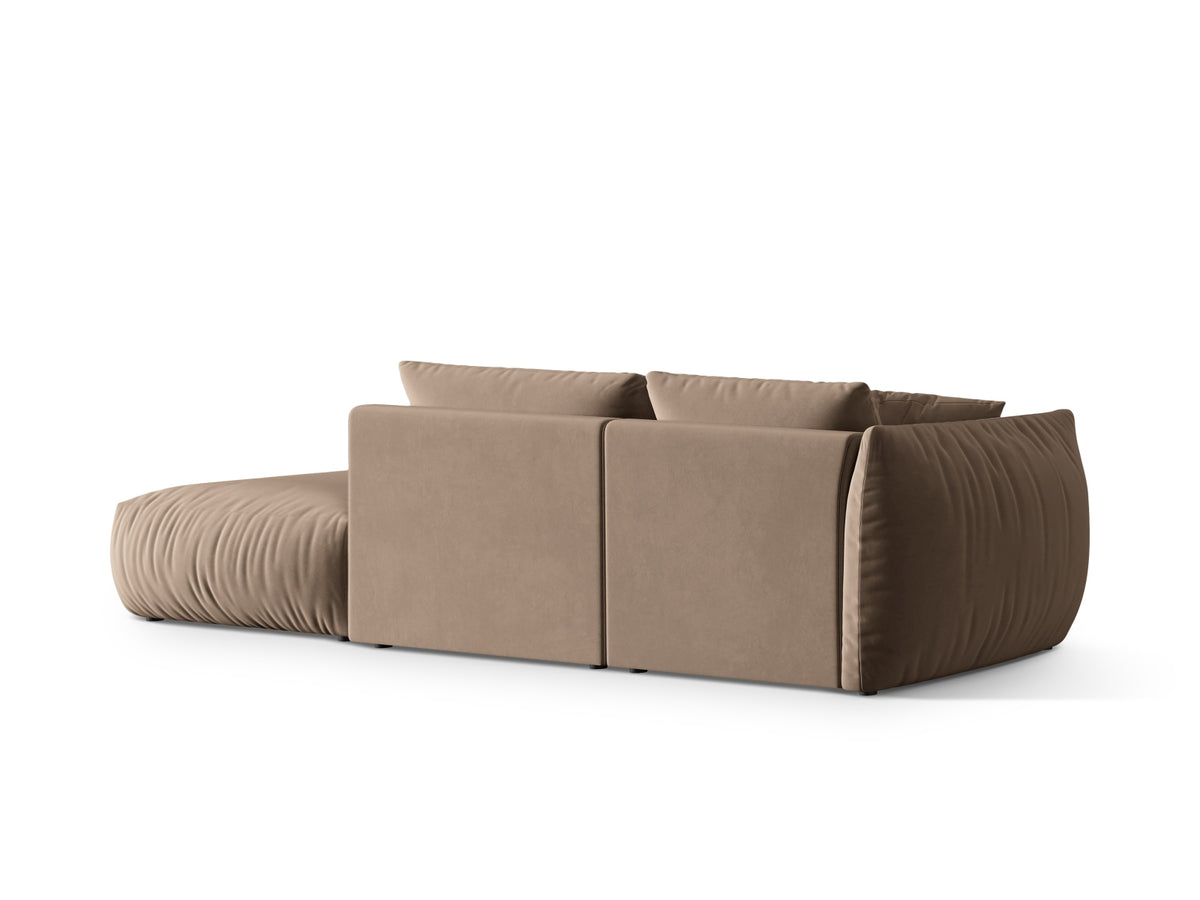 Chris Velour Modular Sofa rechts 3 Sitzer in Light Brown-Casino präsentiert im Onlineshop von KAQTU Design AG. 3er Sofa ist von Micadoni