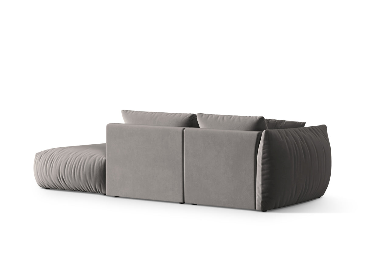 Chris Velour Modular Sofa rechts 3 Sitzer in Grey-Casino präsentiert im Onlineshop von KAQTU Design AG. 3er Sofa ist von Micadoni
