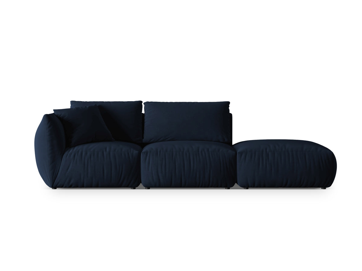 Chris Velour Modular Sofa rechts 3 Sitzer in Royal Blue-Casino präsentiert im Onlineshop von KAQTU Design AG. 3er Sofa ist von Micadoni