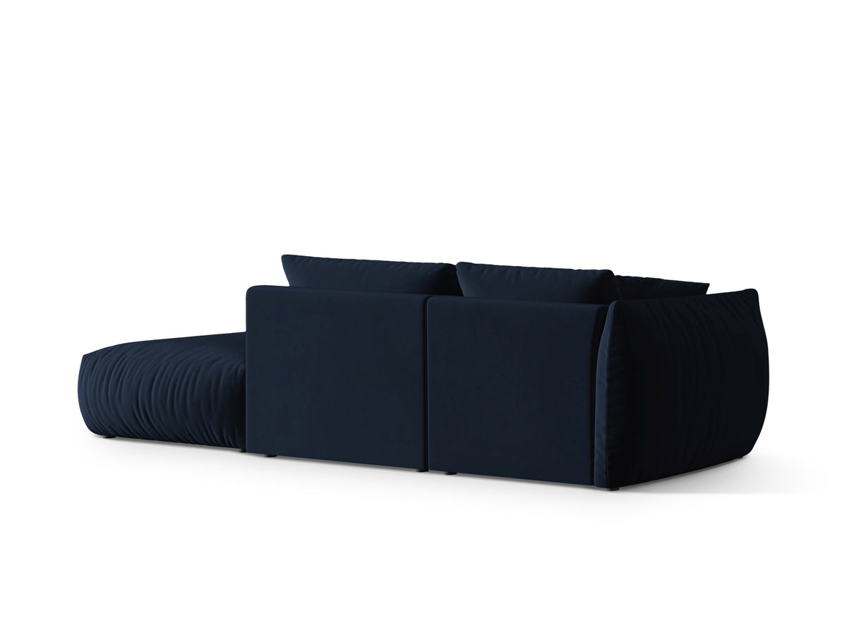 Chris Velour Modular Sofa rechts 3 Sitzer in Royal Blue-Casino präsentiert im Onlineshop von KAQTU Design AG. 3er Sofa ist von Micadoni