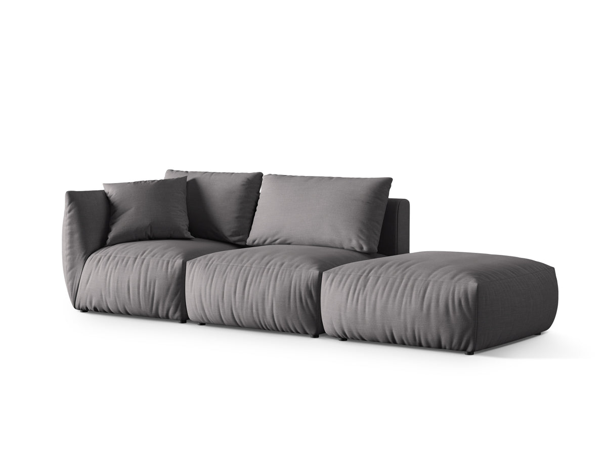 Chris Modular Sofa rechts 3 Sitzer in Sand-LINS präsentiert im Onlineshop von KAQTU Design AG. 3er Sofa ist von Micadoni