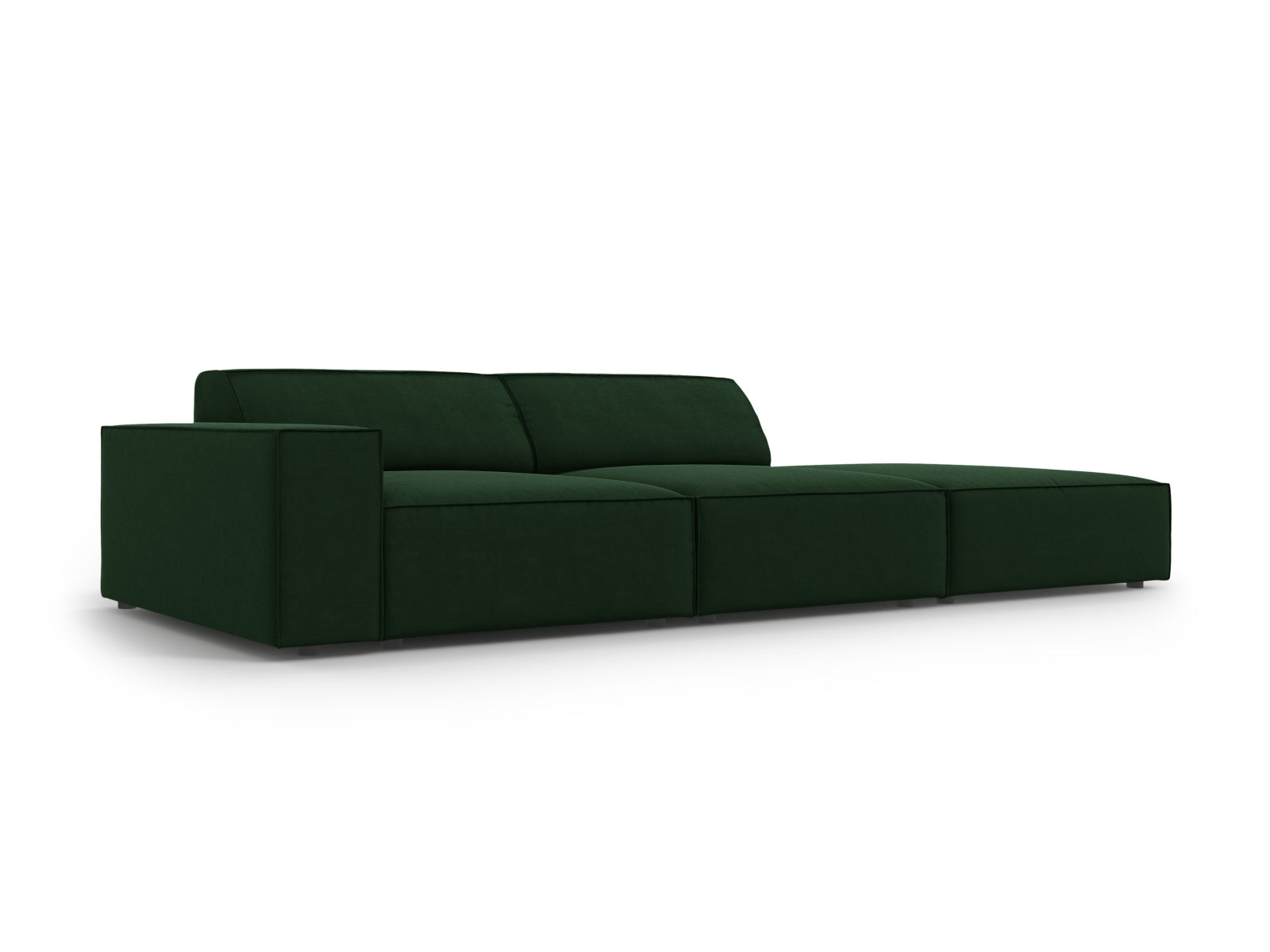 Entdecken Sie das Jodie Velour 3-Sitzer Sofa von Micadoni – ein stilvolles, modulares Design, das Komfort und Anpassungsfähigkeit für Ihr Wohnzimmer bietet.