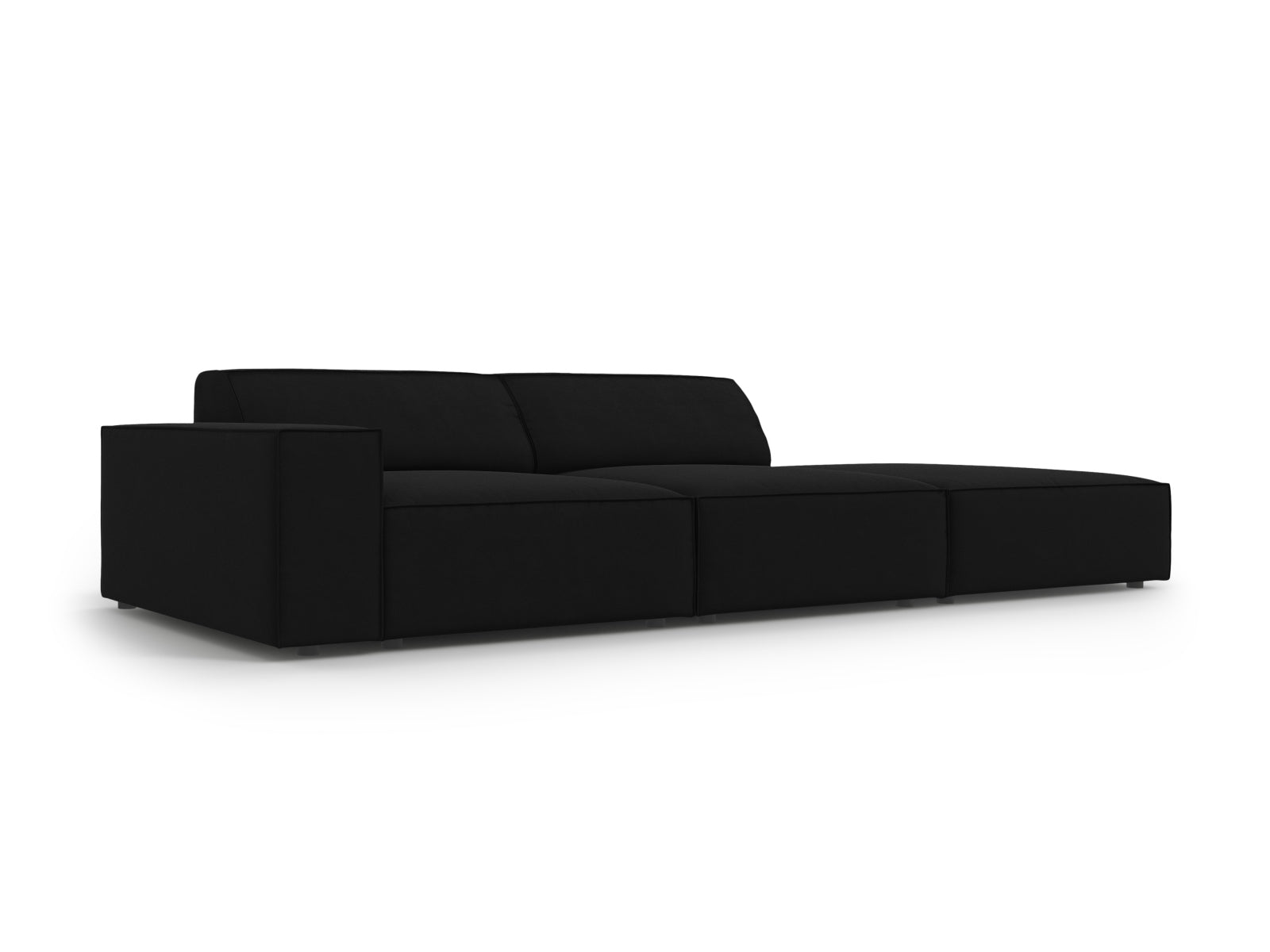 Entdecken Sie das Jodie Velour Sofa rechts 3 Sitzer von Micadoni – ein stilvolles, modulares Sofa, das Komfort und Anpassungsfähigkeit vereint.