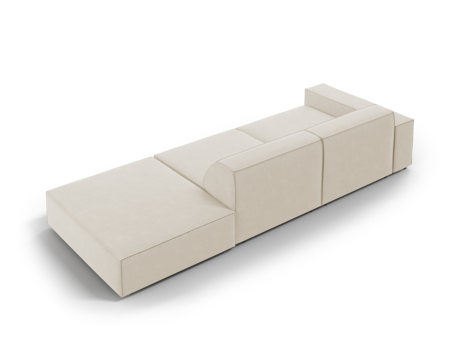 Erleben Sie das Jodie Velour 3-Sitzer Sofa von Micadoni – ein elegantes, modulares Möbelstück, das Stil und Bequemlichkeit perfekt kombiniert.