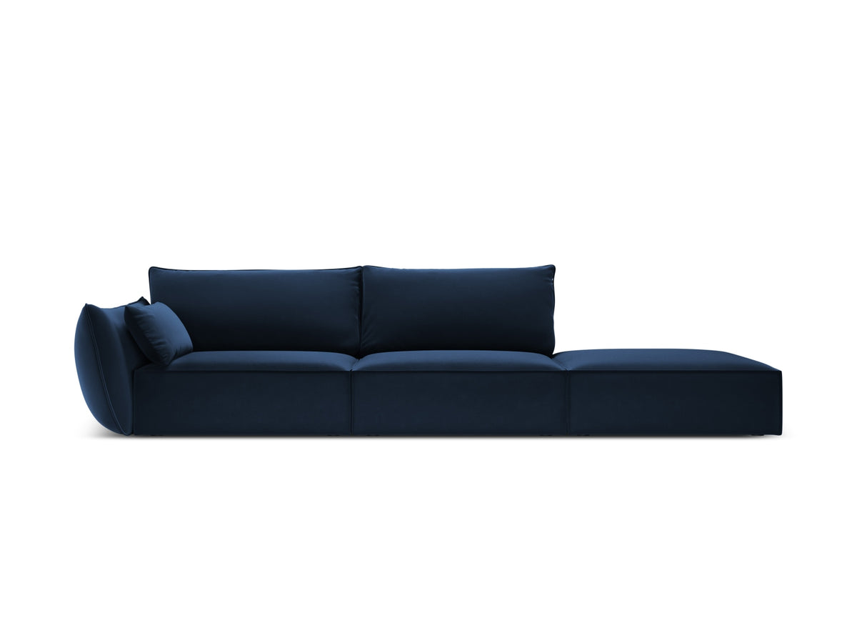 Kaelle Velour Sofa rechts 4 Sitzer in Royal Blue-Bluvel präsentiert im Onlineshop von KAQTU Design AG. L-Sofa rechts ist von Micadoni