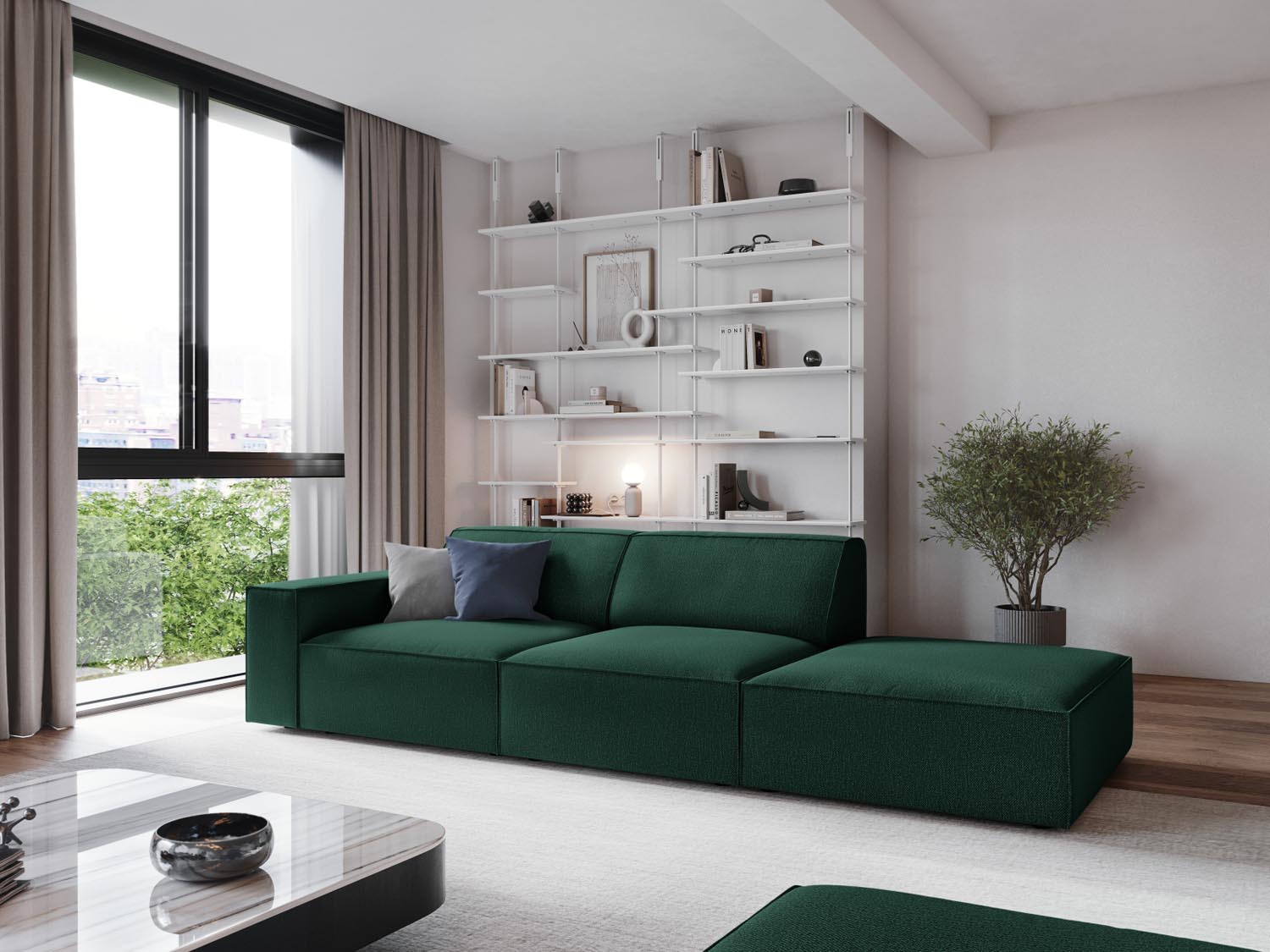 Entdecken Sie das Jodie Modulares Sofa open rechts 3 Sitzer von Micadoni – stilvoll, komfortabel und perfekt für Ihr modernes Zuhause.