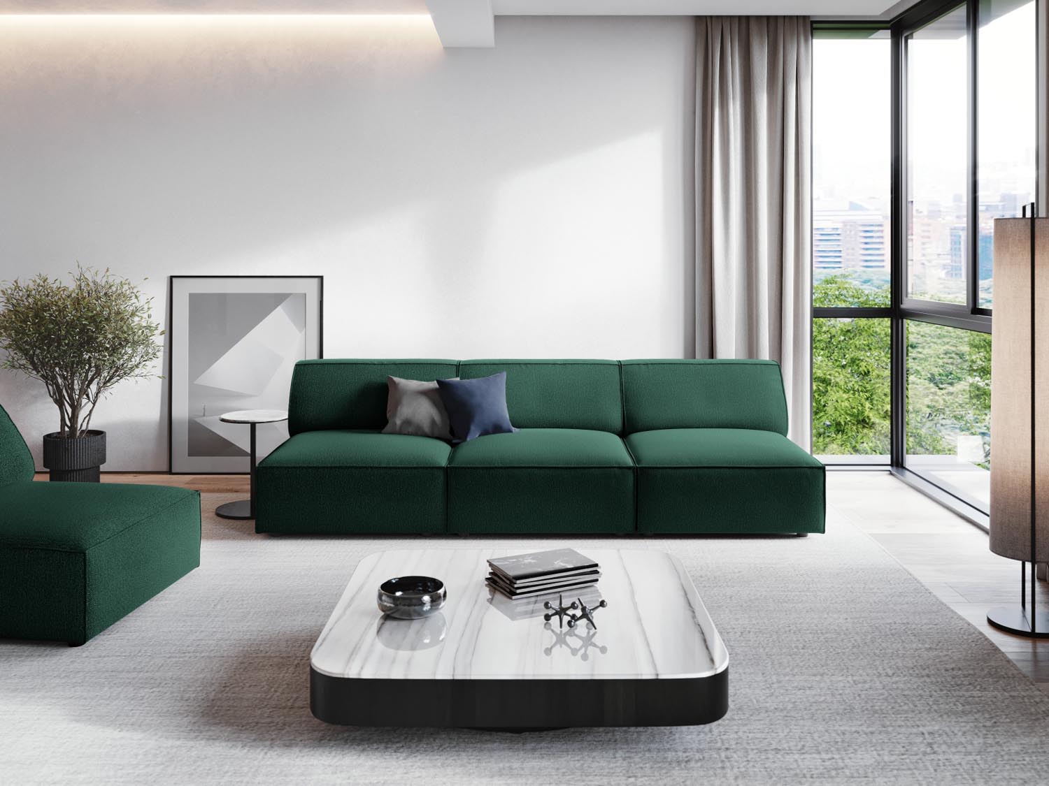Entdecken Sie das Jodie Modulares Sofa 3 Sitzer von Micadoni – stilvoll, bequem und anpassbar für Ihr modernes Zuhause.