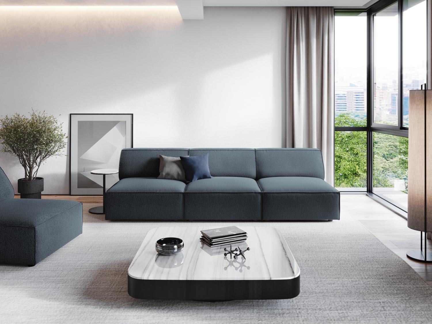 Entdecken Sie das Jodie Modulares Sofa 3 Sitzer von Micadoni – stilvoll, bequem und anpassbar für Ihr modernes Zuhause.