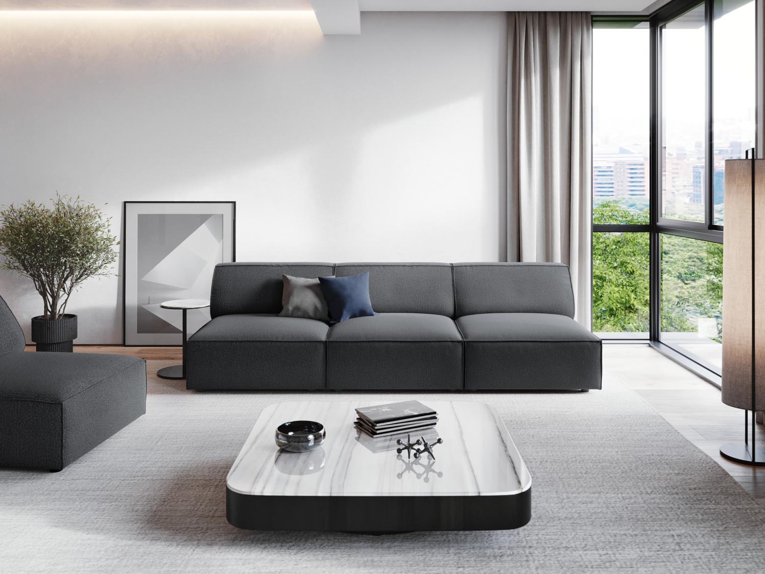 Entdecken Sie das Jodie Modulares Sofa 3 Sitzer von Micadoni – stilvoll, bequem und anpassbar für Ihr modernes Zuhause.