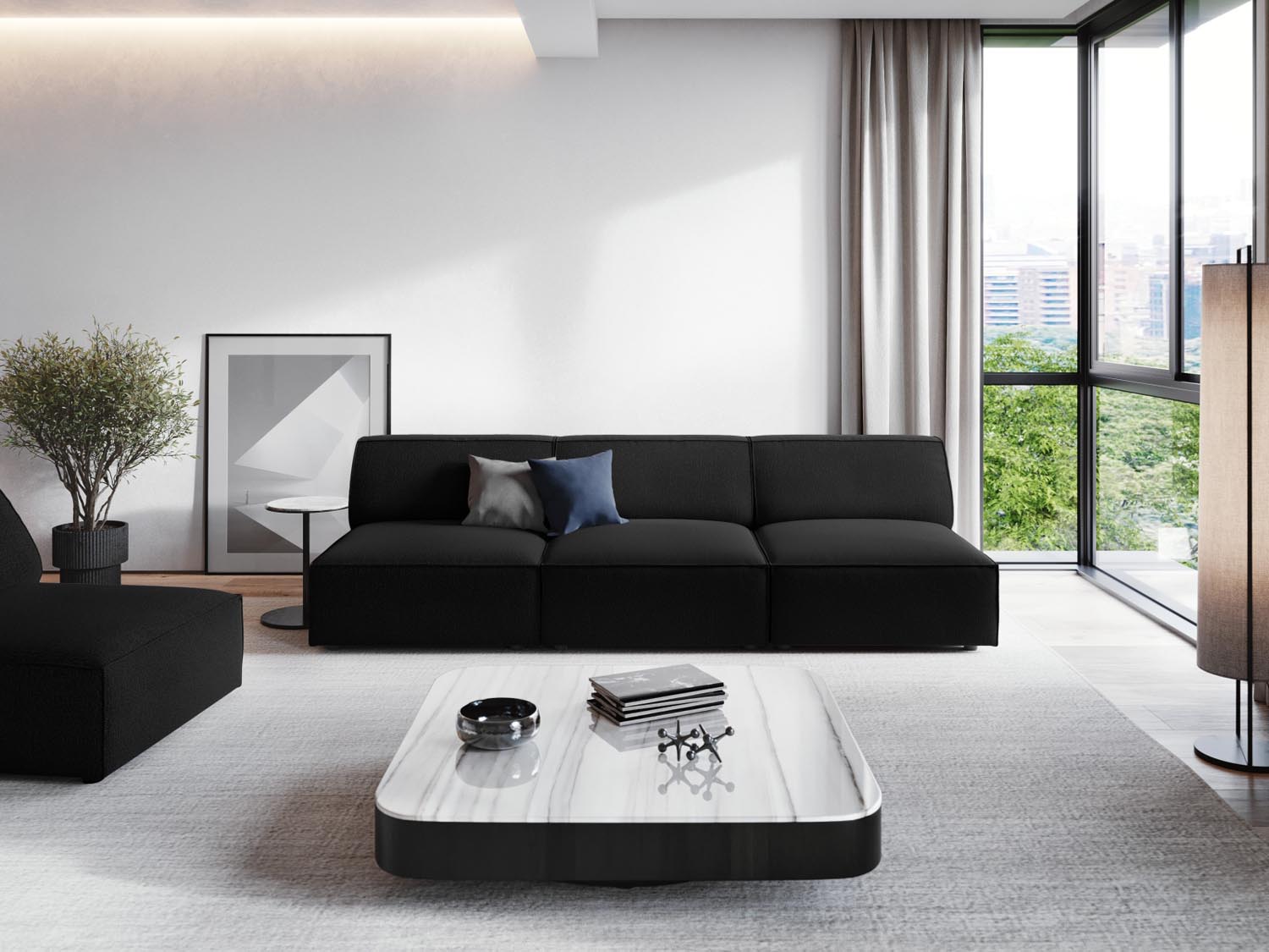 Entdecken Sie das Jodie Modulares Sofa 3 Sitzer von Micadoni – stilvoll, bequem und anpassbar für Ihr modernes Zuhause.