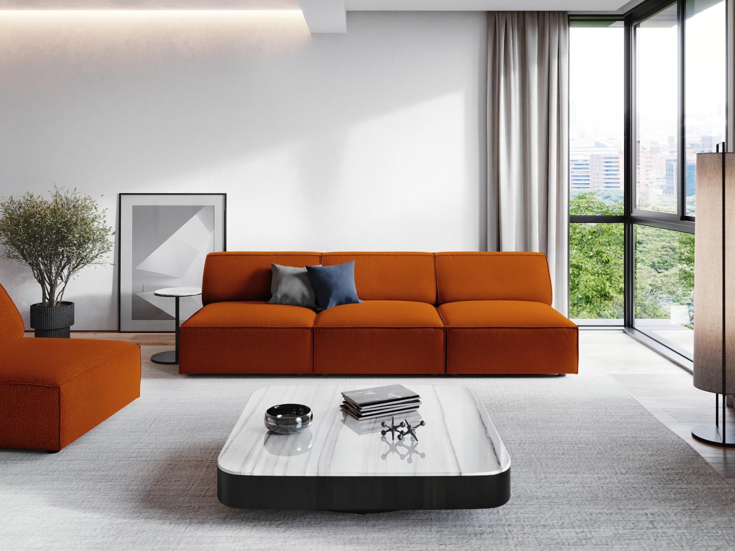 Entdecken Sie das Jodie Modulares Sofa 3 Sitzer von Micadoni – stilvoll, bequem und anpassbar für Ihr modernes Zuhause.