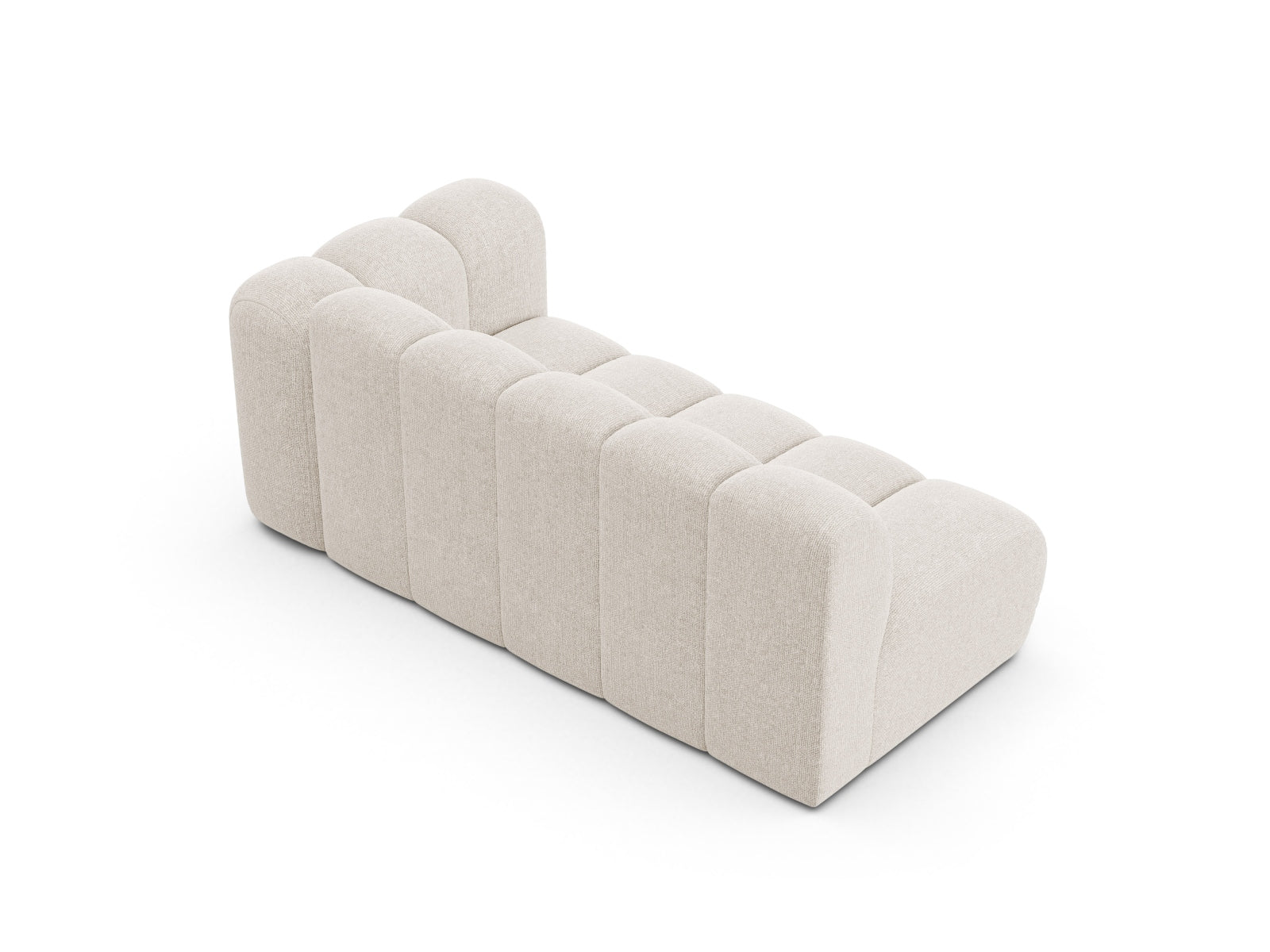 Modernes 3-Sitzer Lupine Modular Sofa rechts in sanftem Beige, perfekt für gemütliche und stilvolle Wohnambiente von Micadoni.