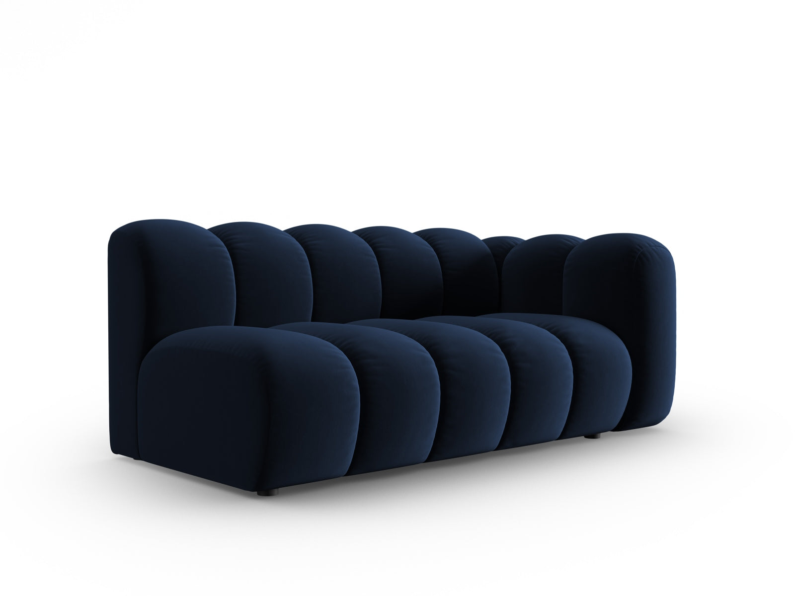 Elegantes Lupine Velour Modular Sofa in Royal Blue, 3-Sitzer, rechtsseitig, ideal für stilvolle Wohnräume, von Micadoni.