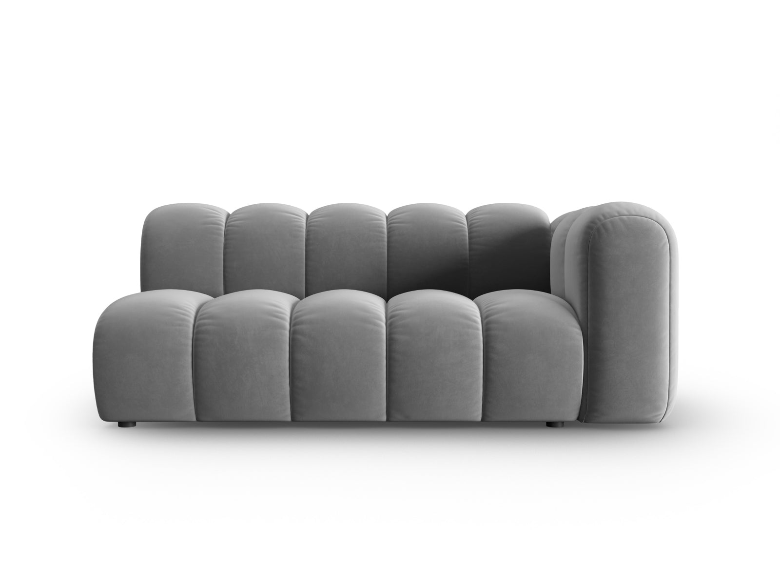 Lupine Velour Modular Sofa rechts 3 Sitzer in Grey-Salvador präsentiert im Onlineshop von KAQTU Design AG. Modulares Sofa ist von Micadoni