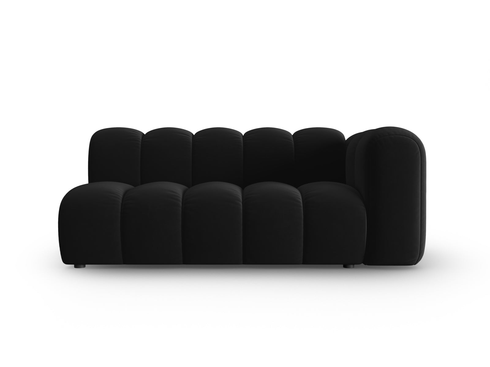 Lupine Velour Modular Sofa rechts 3 Sitzer in Black-Salvador präsentiert im Onlineshop von KAQTU Design AG. Modulares Sofa ist von Micadoni