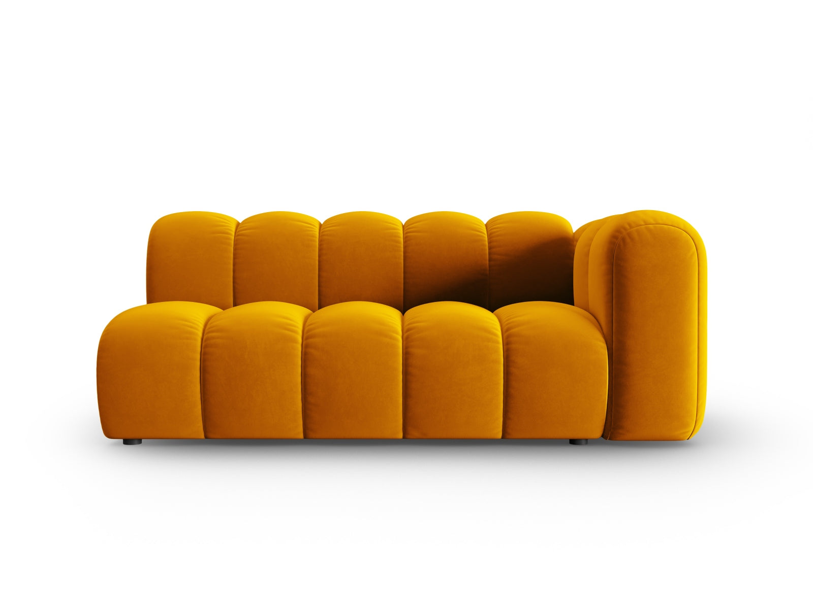 Lupine Velour Modular Sofa rechts 3 Sitzer in Yellow präsentiert im Onlineshop von KAQTU Design AG. Modulares Sofa ist von Micadoni