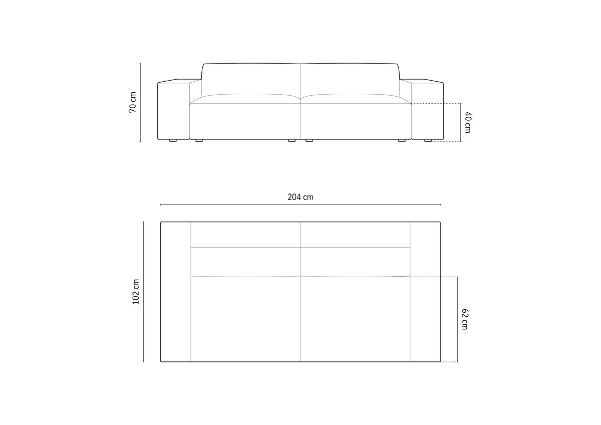 Jodie Boucle modulares Sofa 3 Sitzer in White-Baloo präsentiert im Onlineshop von KAQTU Design AG. 3er Sofa ist von Micadoni