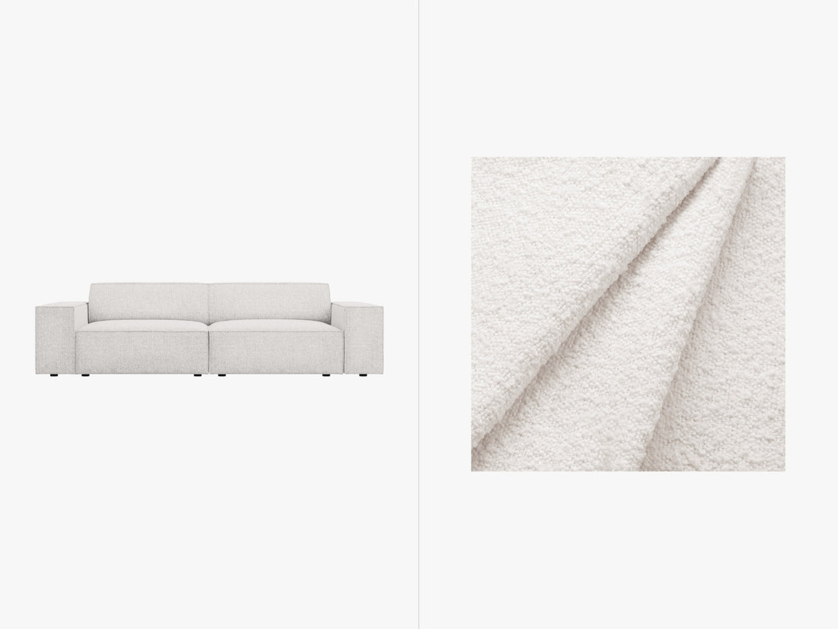 Jodie Boucle modulares Sofa 3 Sitzer in White-Baloo präsentiert im Onlineshop von KAQTU Design AG. 3er Sofa ist von Micadoni