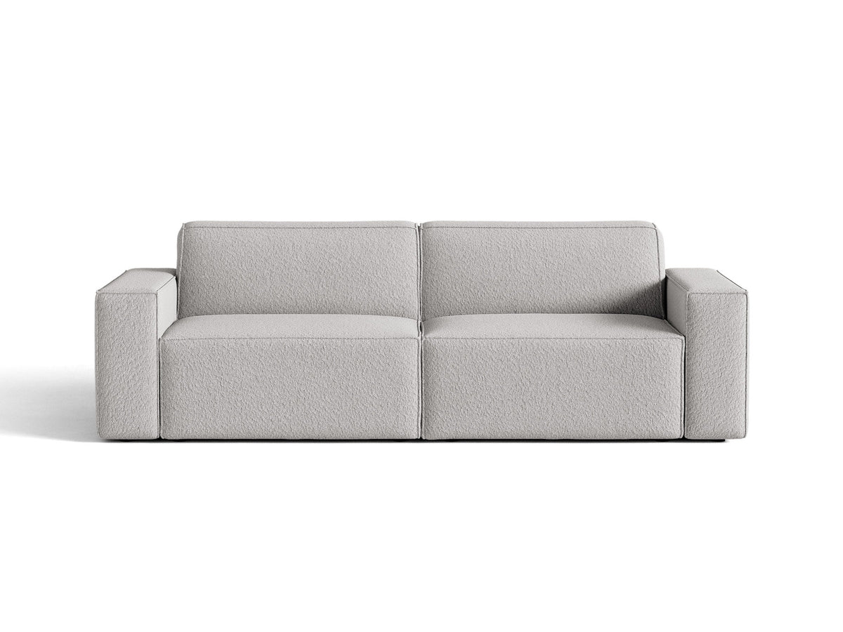 Jodie Boucle modulares Sofa 3 Sitzer in Light Grey-Baloo präsentiert im Onlineshop von KAQTU Design AG. 3er Sofa ist von Micadoni