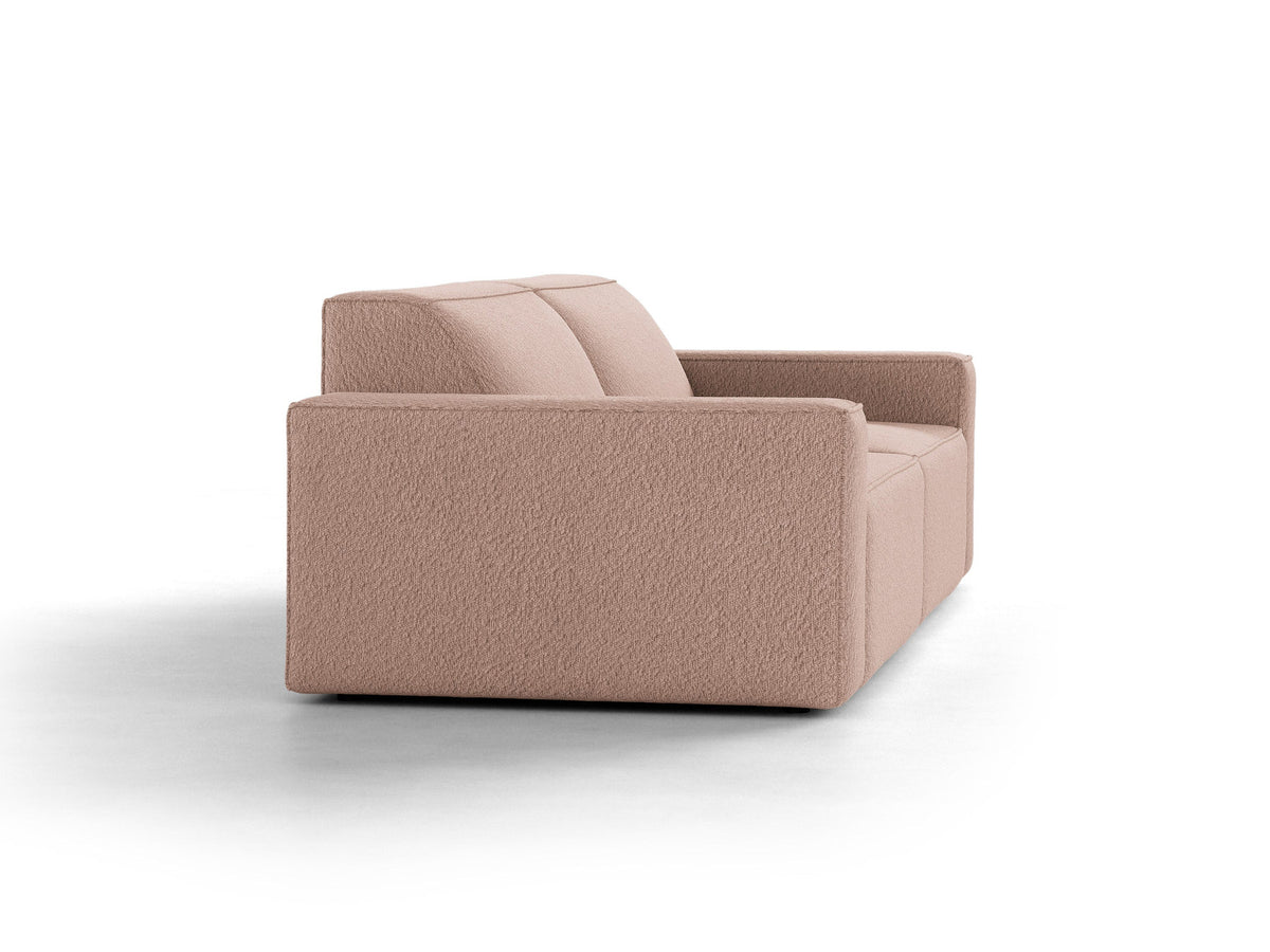 Jodie Boucle modulares Sofa 3 Sitzer in Powder Pink-Baloo präsentiert im Onlineshop von KAQTU Design AG. 3er Sofa ist von Micadoni