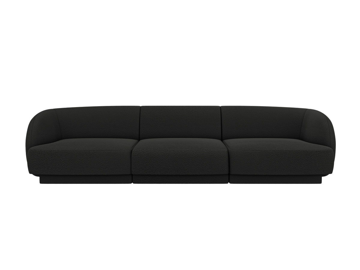 Miley Boucle Sofa 3 Sitzer in Black-Baloo präsentiert im Onlineshop von KAQTU Design AG. 3er Sofa ist von Micadoni