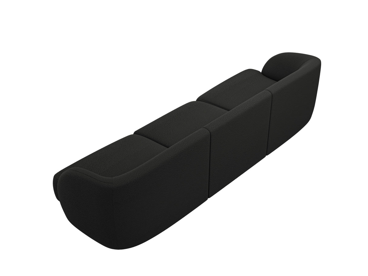 Miley Boucle Sofa 3 Sitzer in Black-Baloo präsentiert im Onlineshop von KAQTU Design AG. 3er Sofa ist von Micadoni