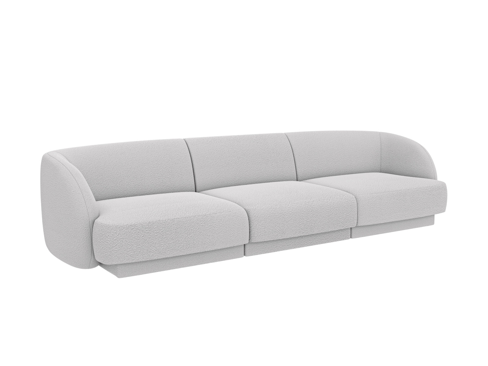 Miley Boucle Sofa 3 Sitzer in Light Grey-Baloo präsentiert im Onlineshop von KAQTU Design AG. 3er Sofa ist von Micadoni