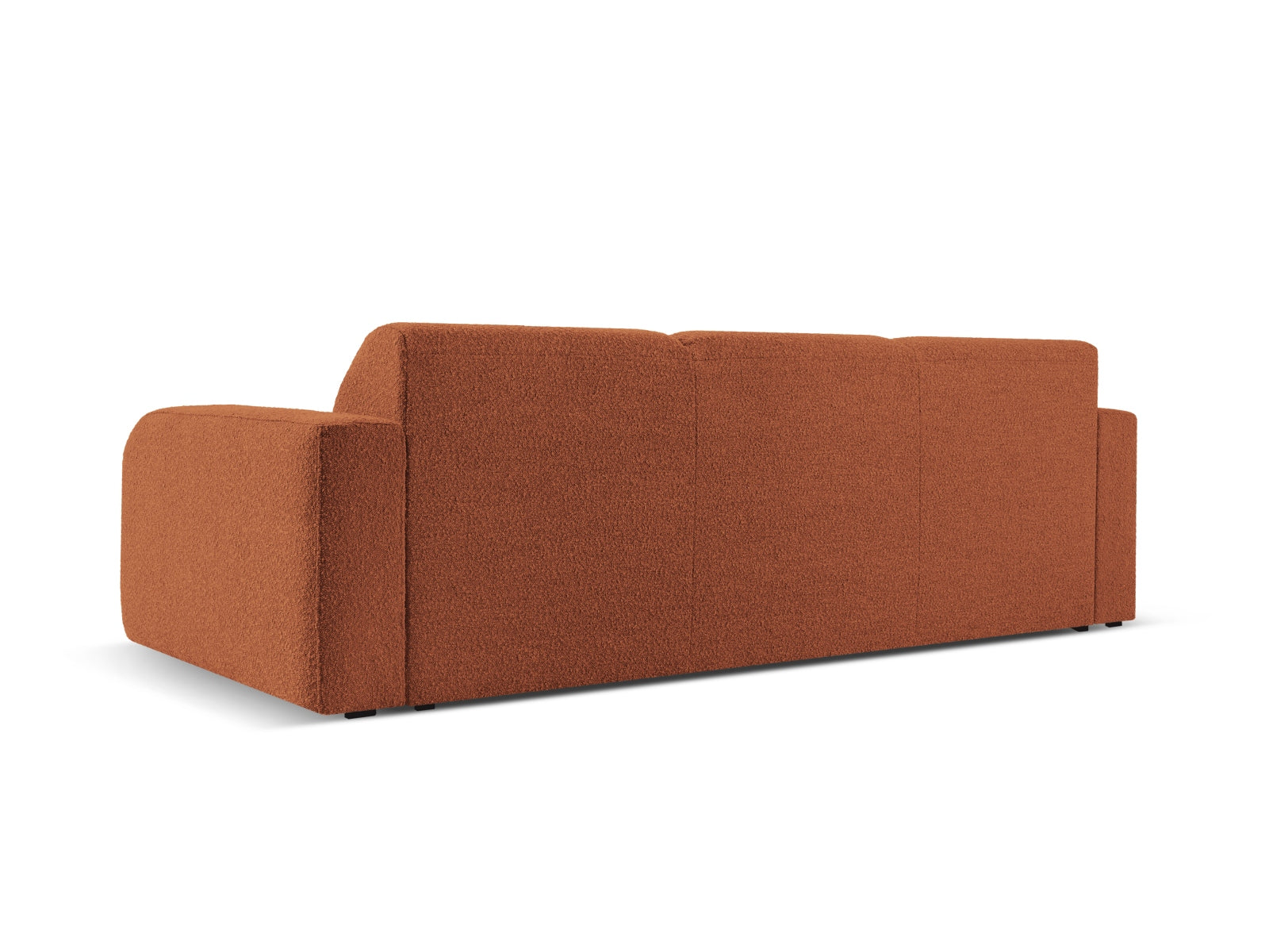Stilvolles 3-Sitzer Sofa Molino Boucle in sanftem Terracotta, perfekt für gemütliche Wohnzimmer. Hochwertige Materialien und modernes Flair.
