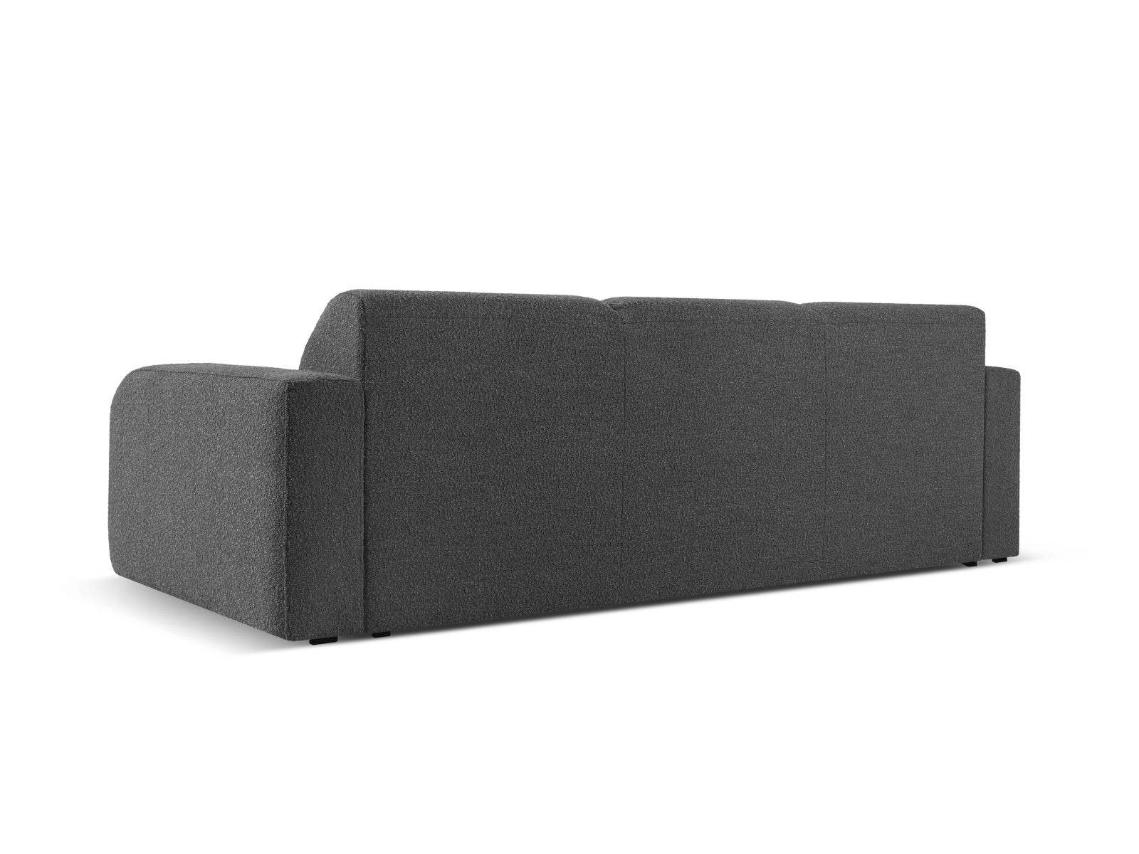 Modernes 3-Sitzer Sofa Molino Boucle in edlem Dunkelgrau, perfektes Möbelstück für stilvolle Wohnzimmer von Micadoni.