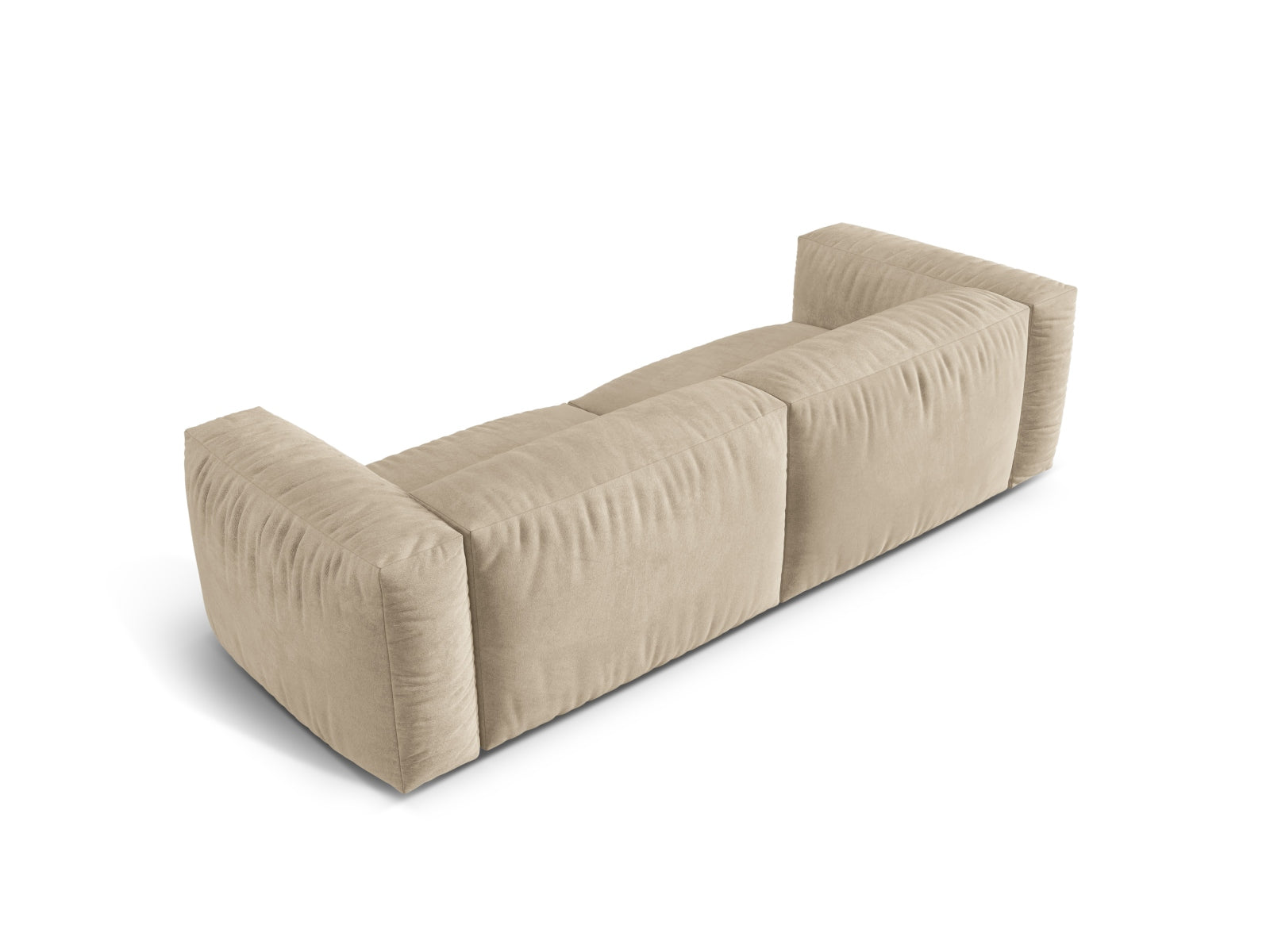 Stilvolles 3-Sitzer Sofa Martina in sanftem Beige, perfekt für zeitgemäße Einrichtungen. Flexibles, modulares Konzept von Micadoni für persönliche Gestaltung.