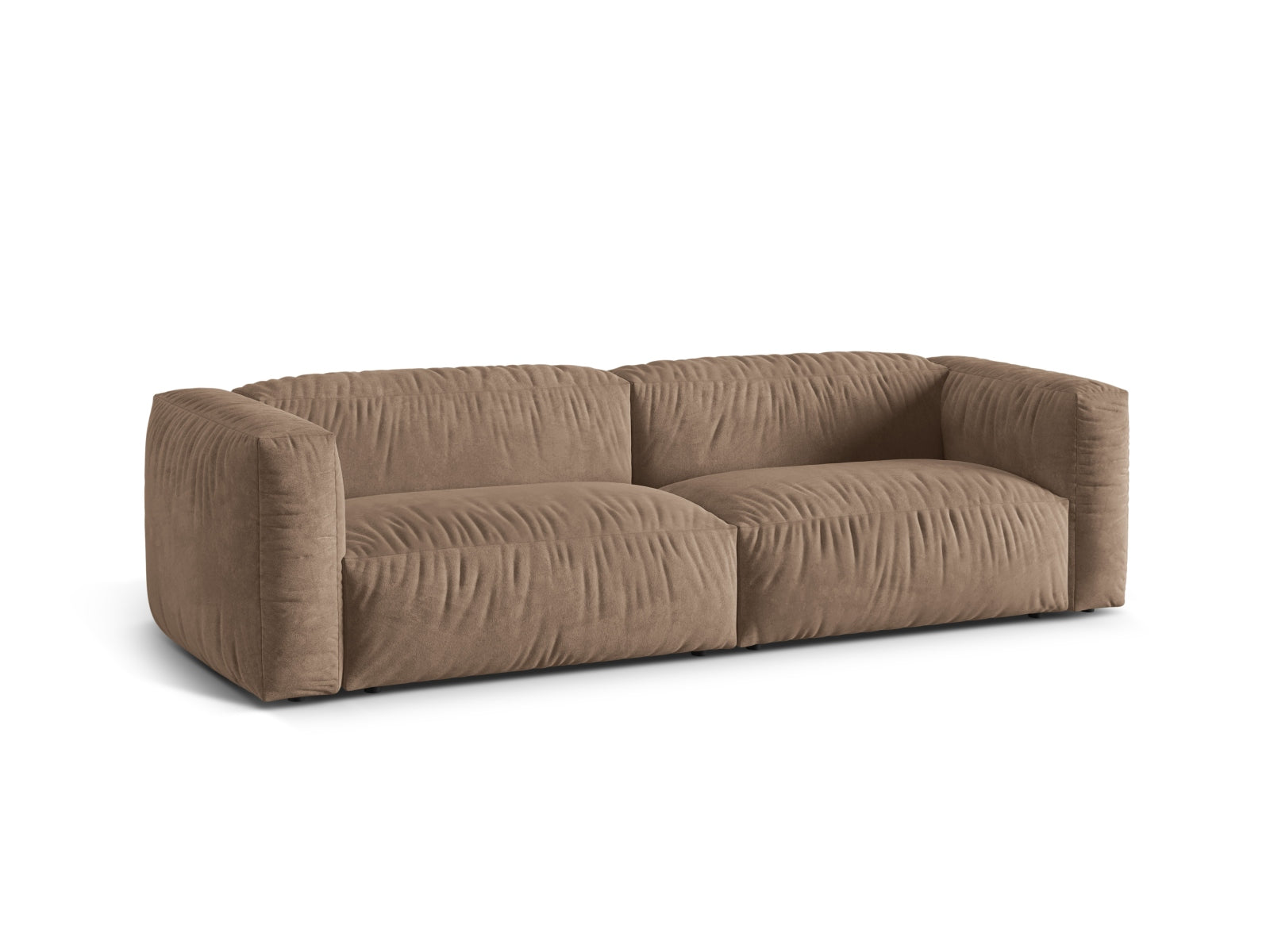 Elegantes Martina 3-Sitzer Sofa in Dunkelbeige von Micadoni, ideal für stilvolle Wohnräume und modernes Design.