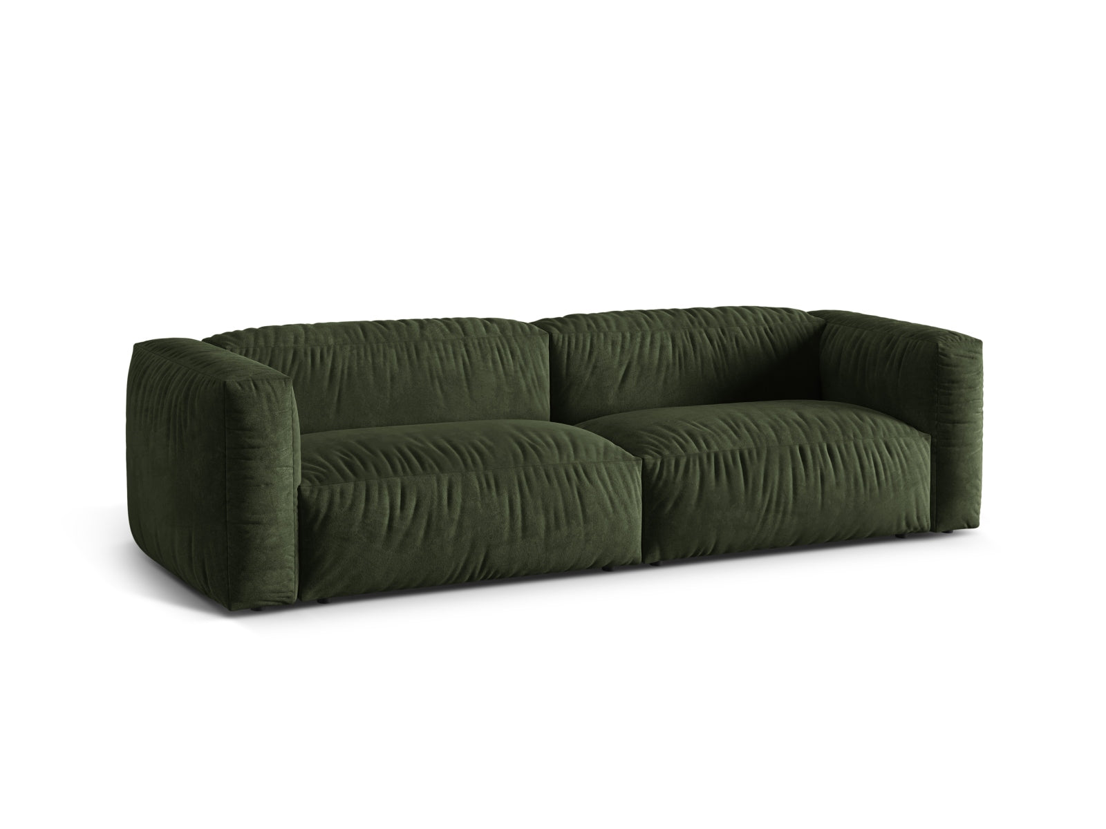 Elegantes Martina 3-Sitzer Sofa in Green-Vogue, modulares Design von Micadoni, ideal für stilvolle Wohnräume.