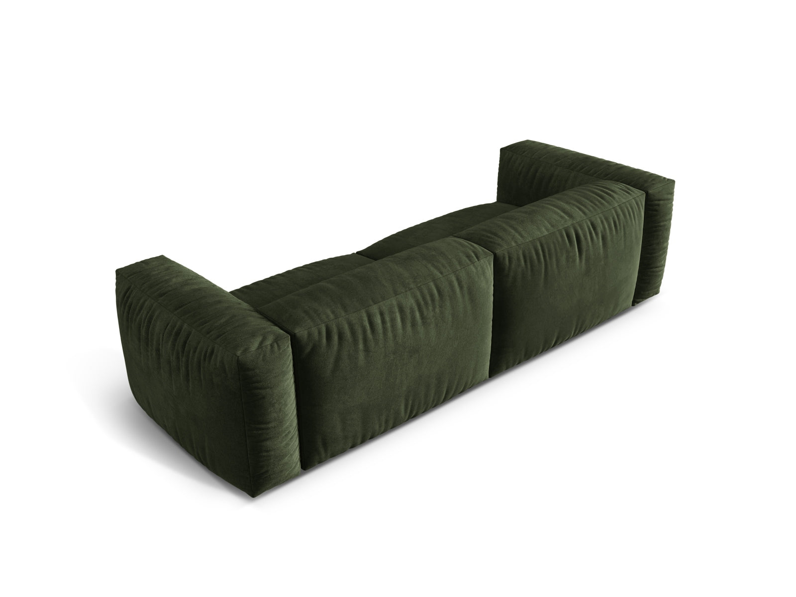 Modernes Martina 3-Sitzer Sofa in Green-Vogue, vielseitig und anpassbar, perfekt für gemütliche und stilvolle Wohnbereiche.