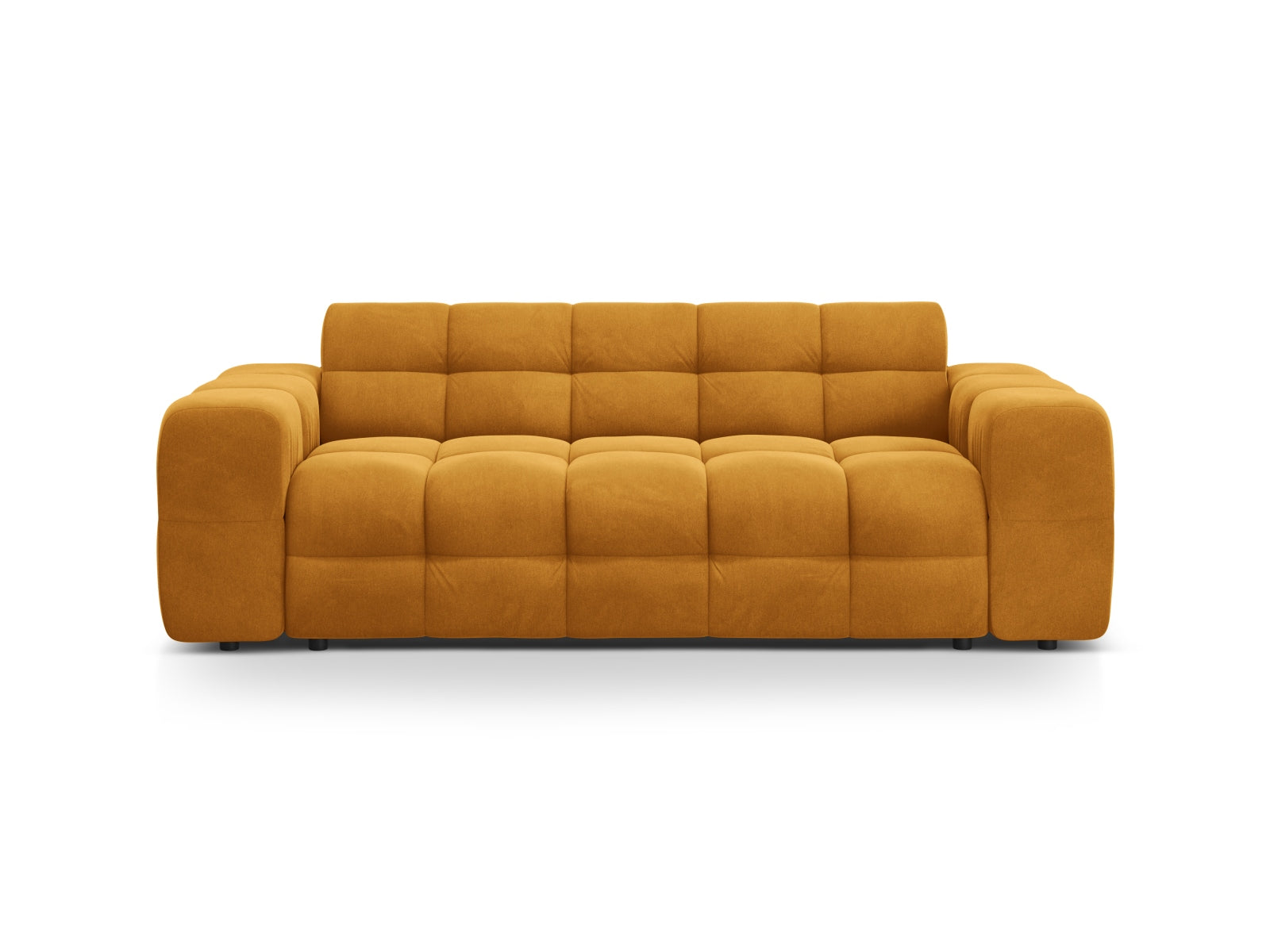 Kendal Velour Sofa 3 Sitzer in Mustard präsentiert im Onlineshop von KAQTU Design AG. 3er Sofa ist von Micadoni