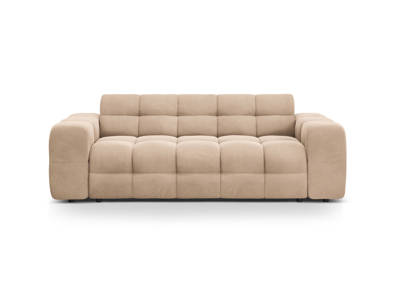 Kendal Velour Sofa 3 Sitzer in Almond Beige präsentiert im Onlineshop von KAQTU Design AG. 3er Sofa ist von Micadoni